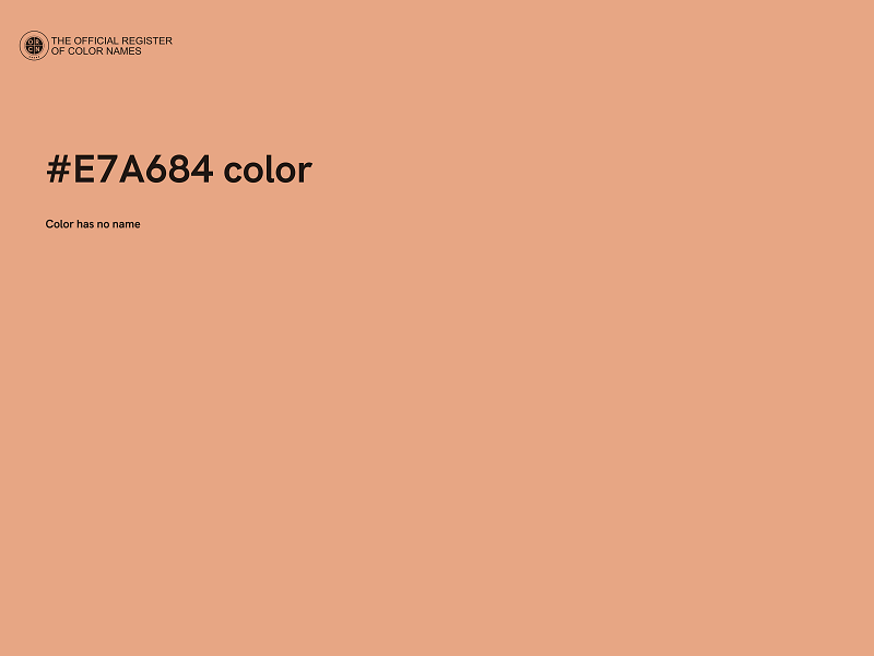 #E7A684 color image