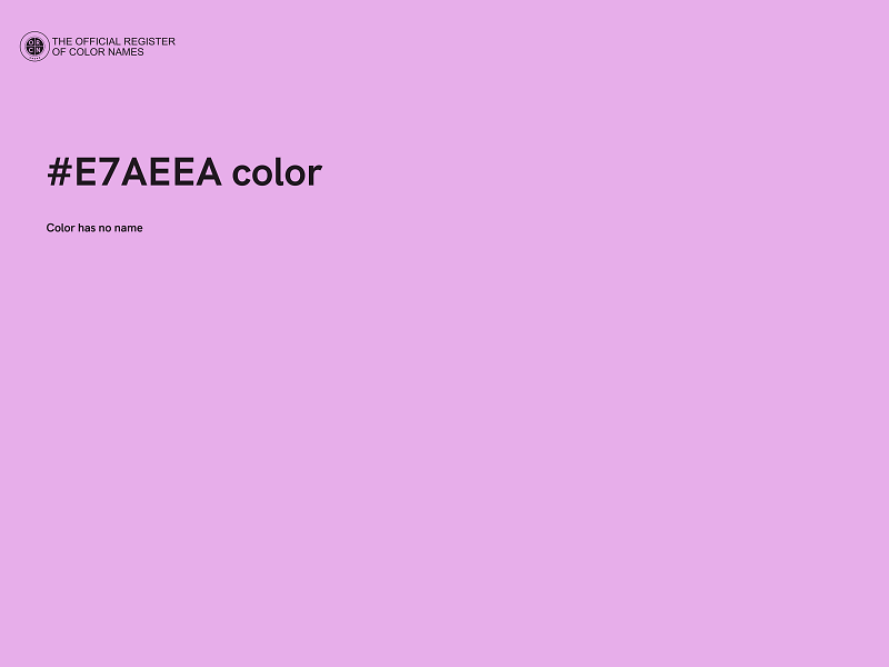 #E7AEEA color image