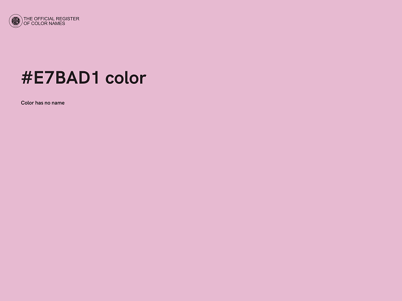 #E7BAD1 color image