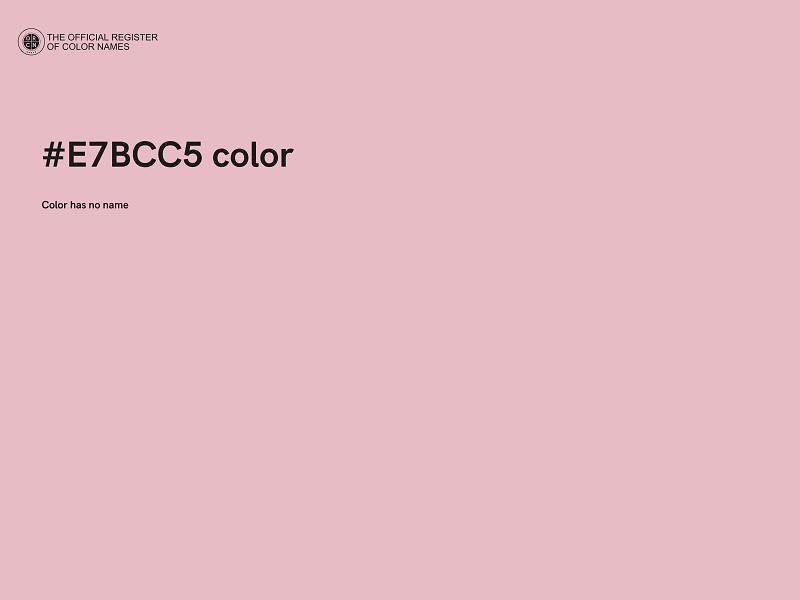 #E7BCC5 color image