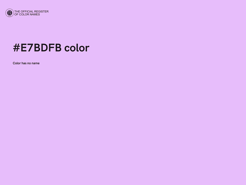 #E7BDFB color image