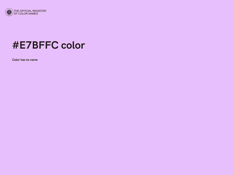 #E7BFFC color image