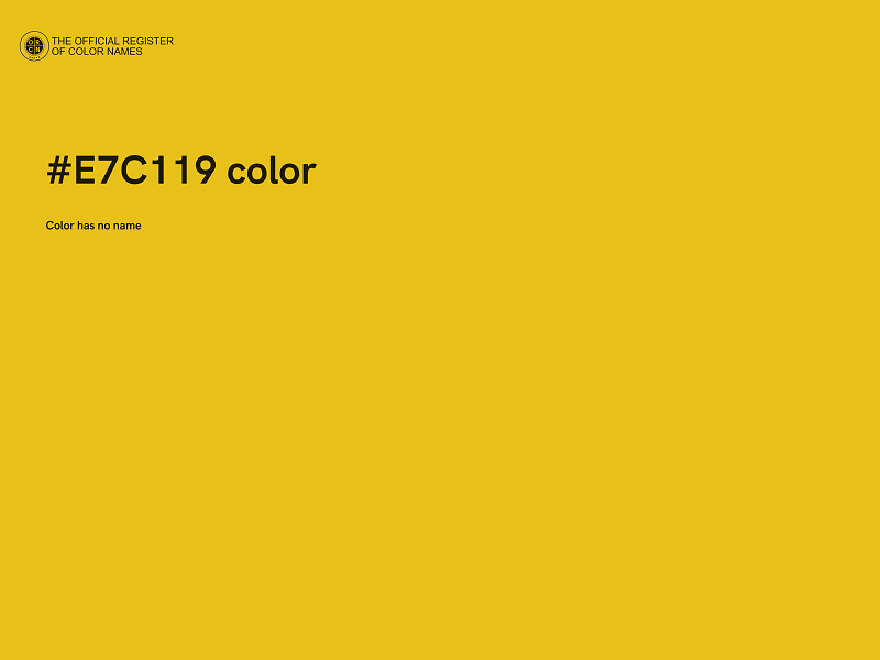 #E7C119 color image