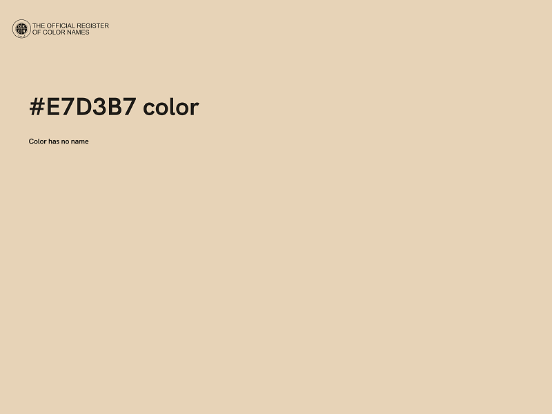 #E7D3B7 color image