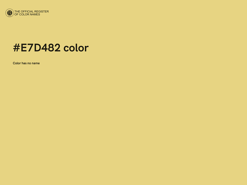 #E7D482 color image