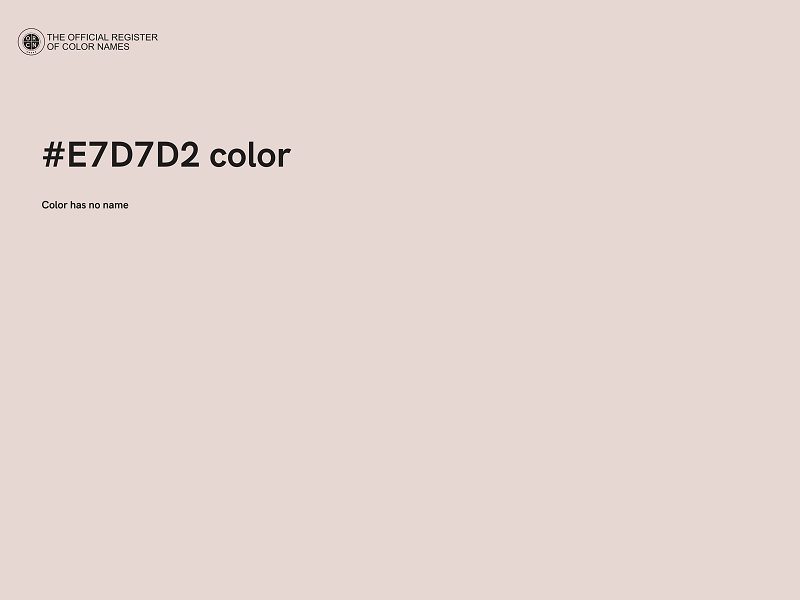 #E7D7D2 color image