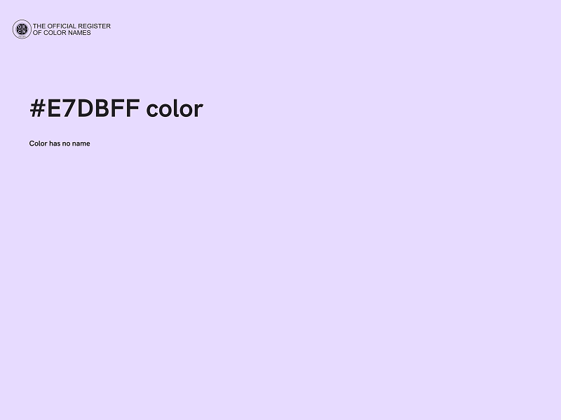 #E7DBFF color image