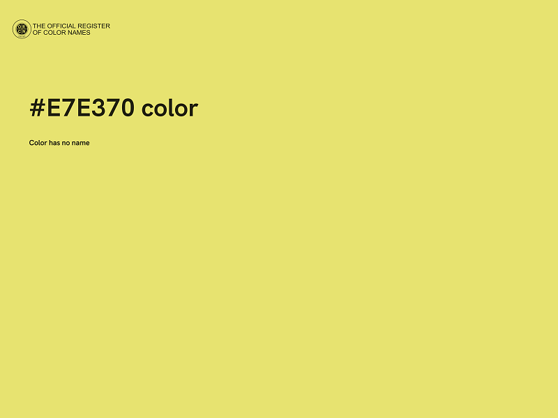 #E7E370 color image