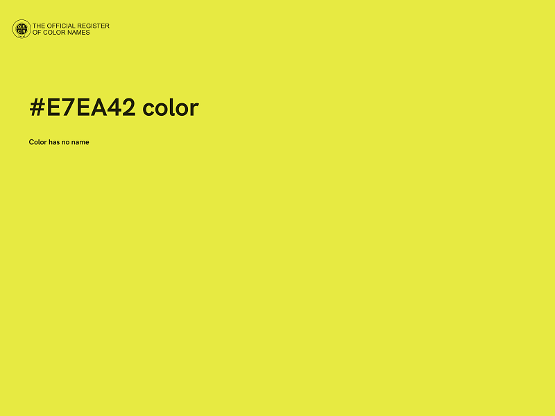 #E7EA42 color image