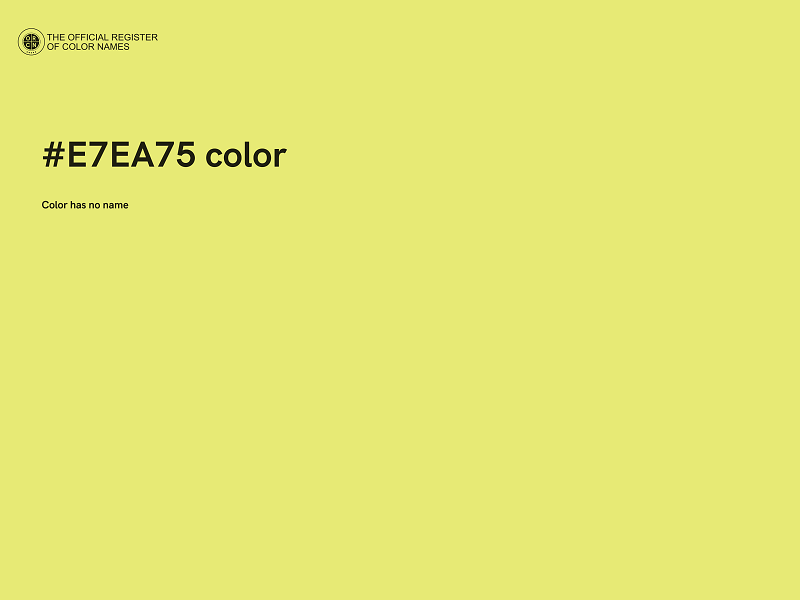 #E7EA75 color image