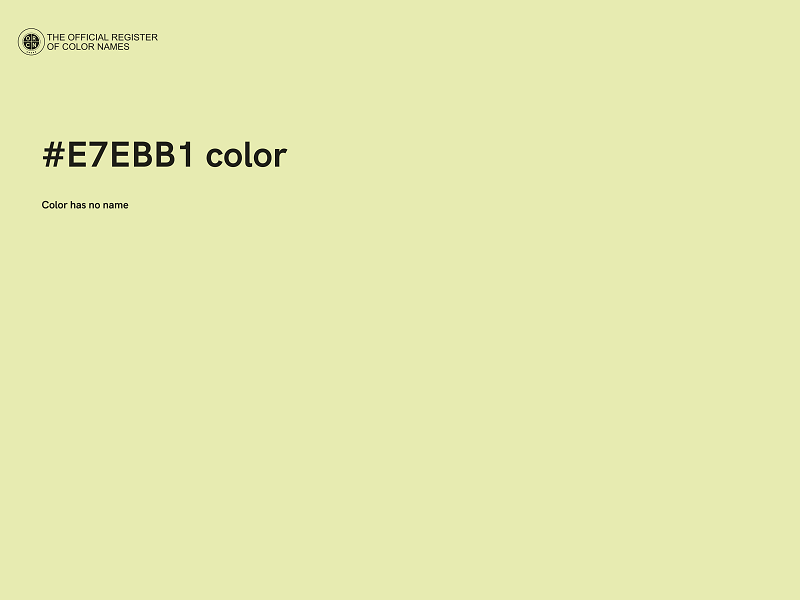 #E7EBB1 color image