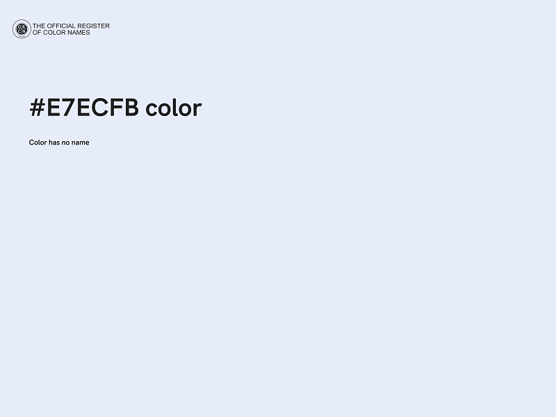 #E7ECFB color image