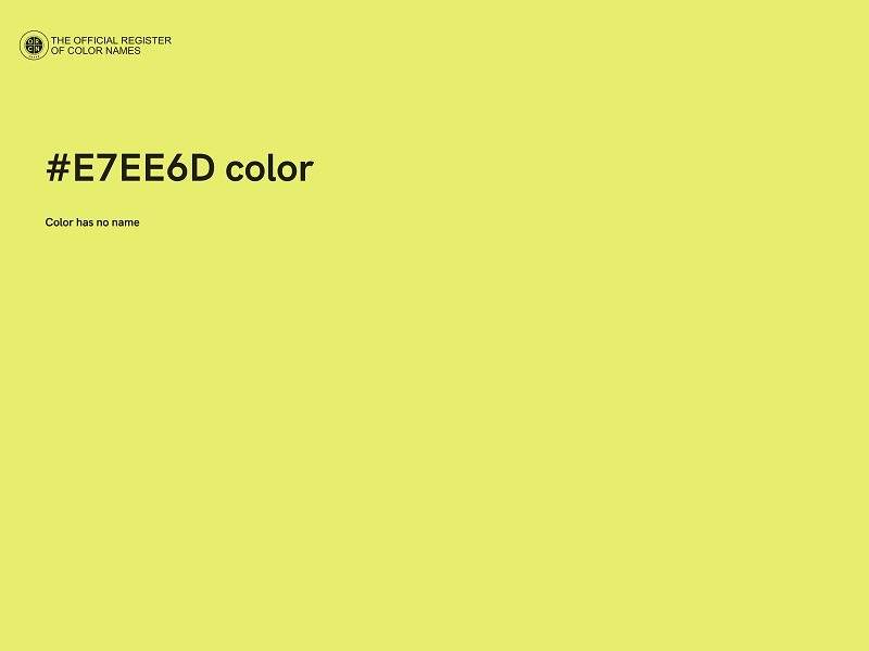 #E7EE6D color image