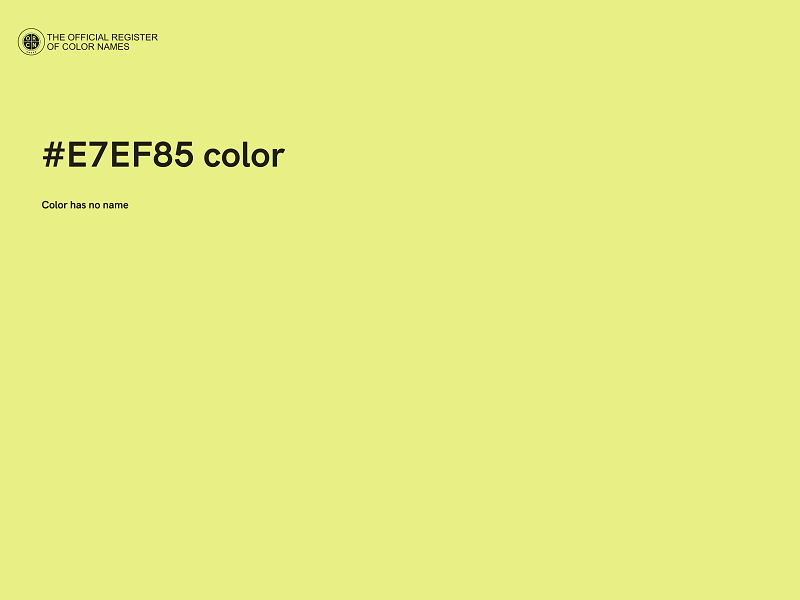 #E7EF85 color image