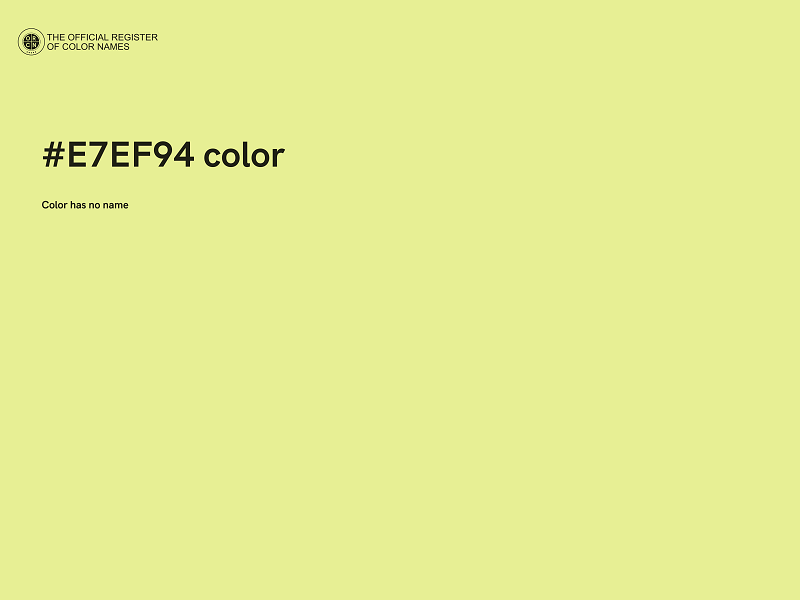 #E7EF94 color image