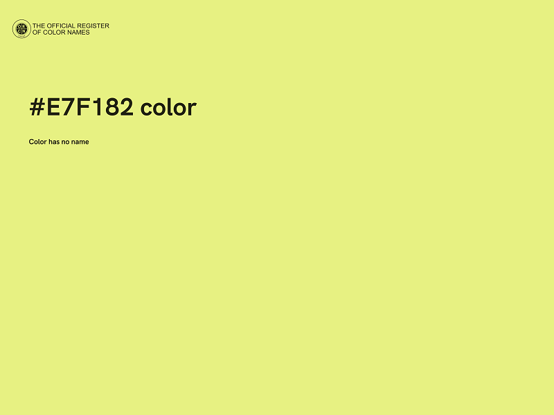 #E7F182 color image