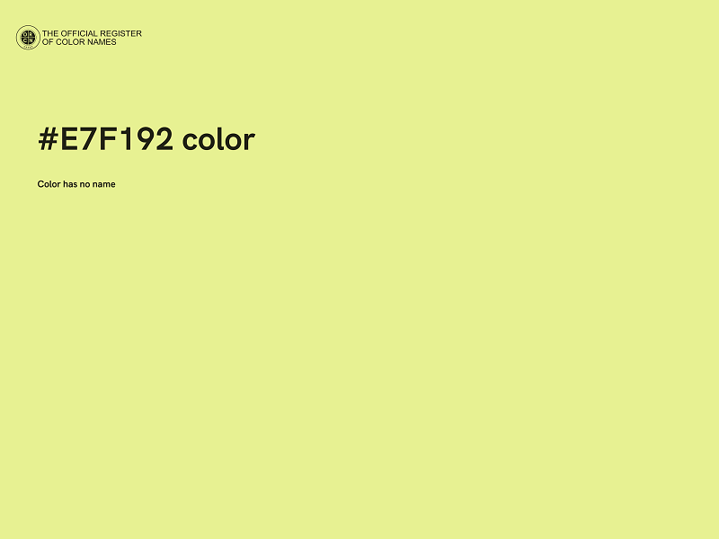 #E7F192 color image