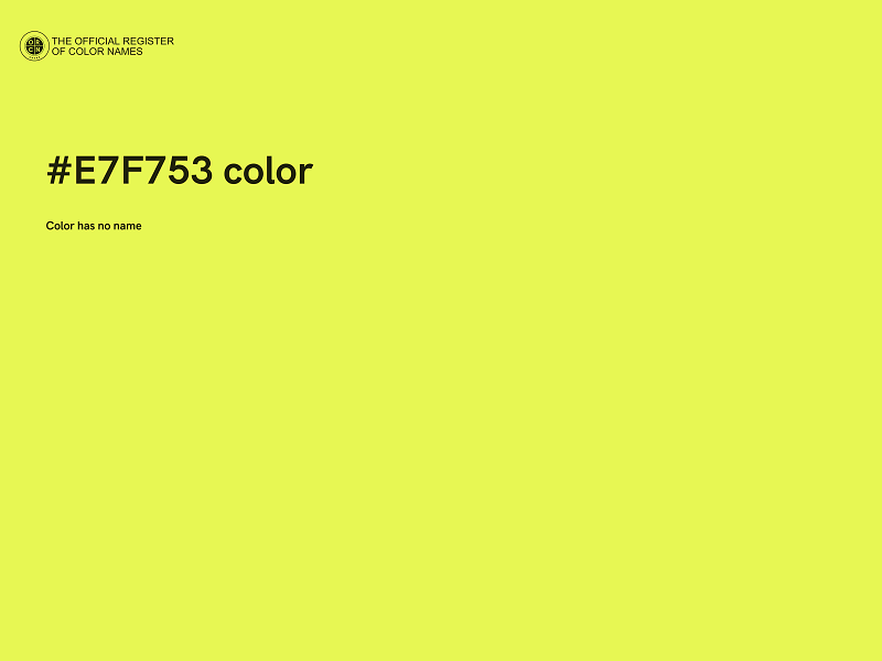 #E7F753 color image