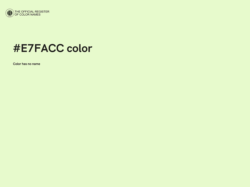 #E7FACC color image