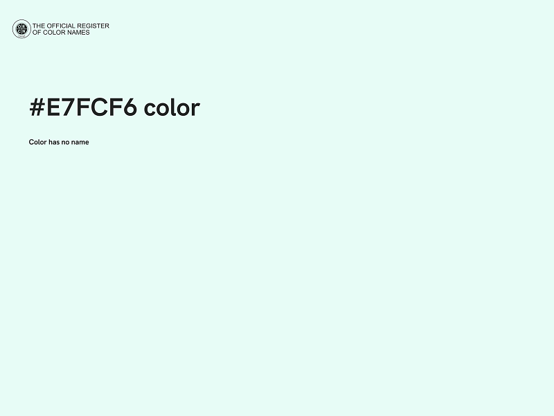 #E7FCF6 color image