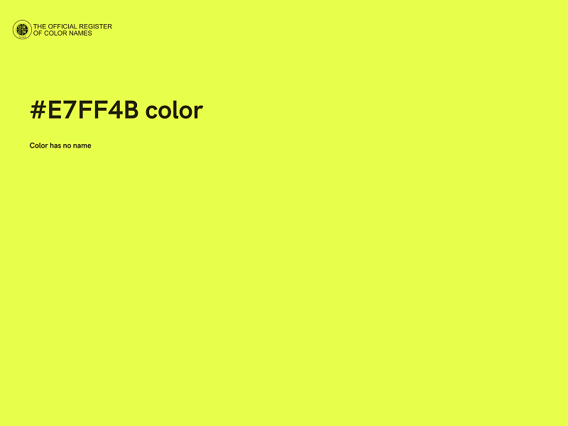 #E7FF4B color image