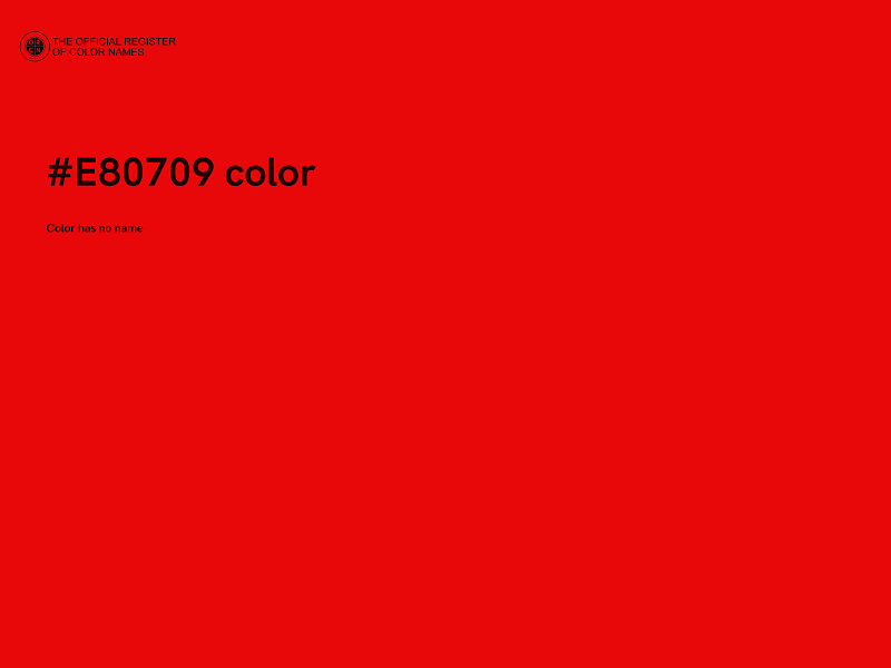 #E80709 color image