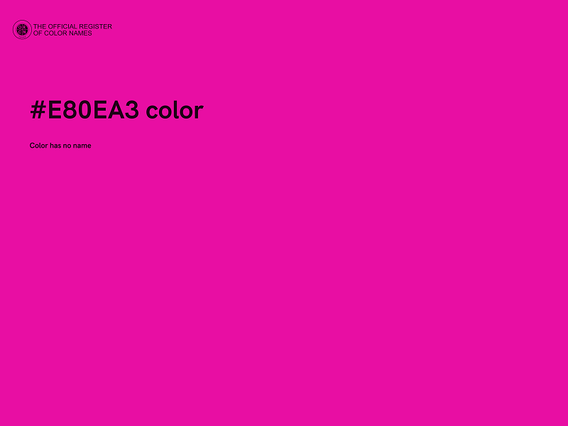 #E80EA3 color image