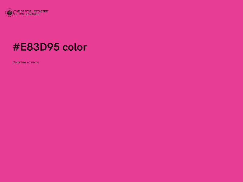 #E83D95 color image