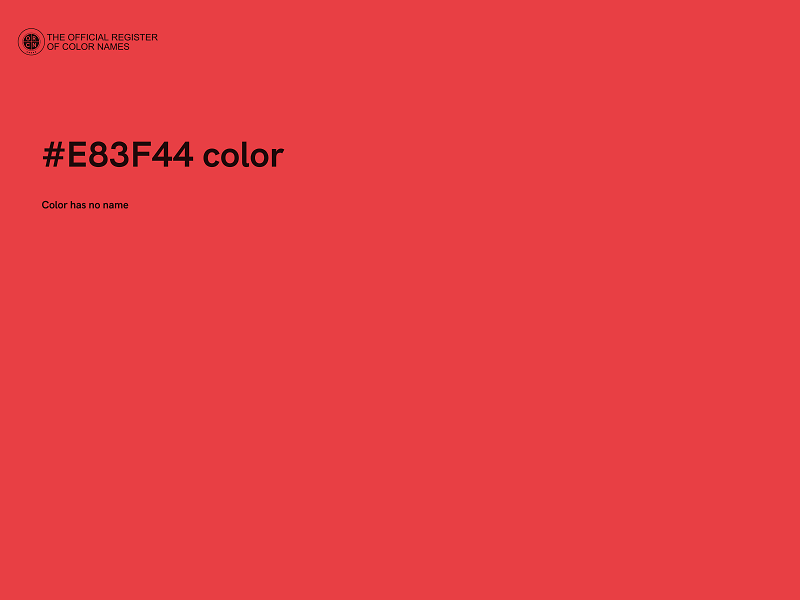 #E83F44 color image