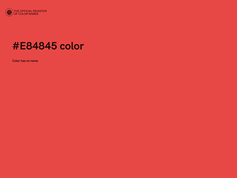 #E84845 color image