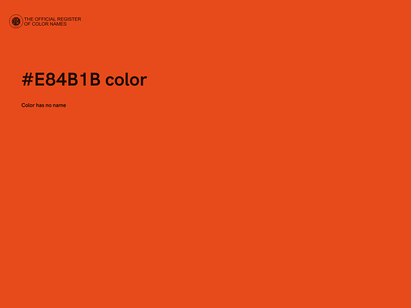 #E84B1B color image