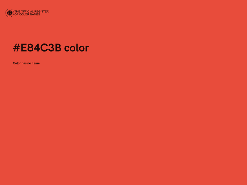 #E84C3B color image