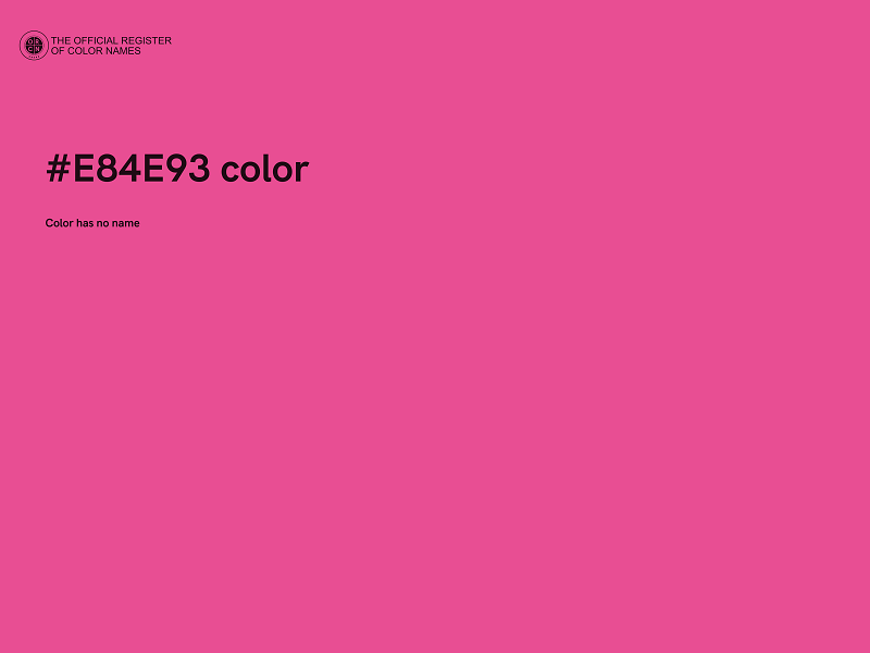 #E84E93 color image