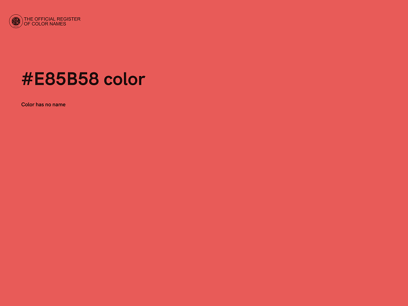 #E85B58 color image