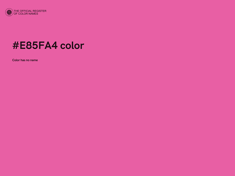 #E85FA4 color image