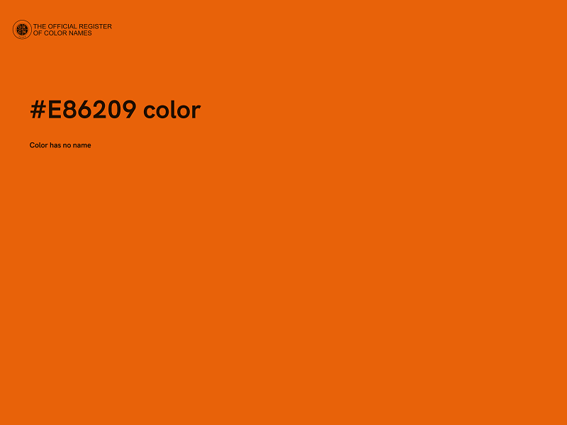 #E86209 color image