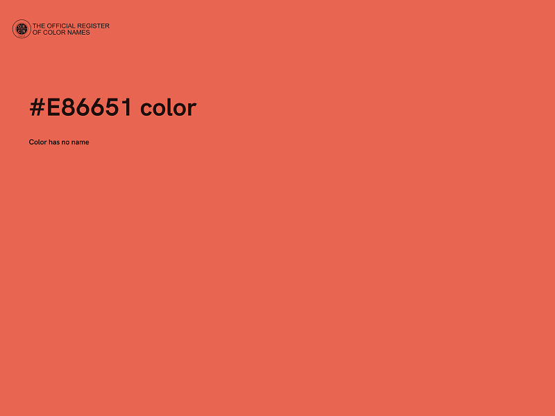 #E86651 color image