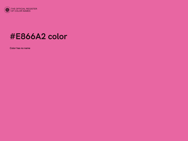 #E866A2 color image