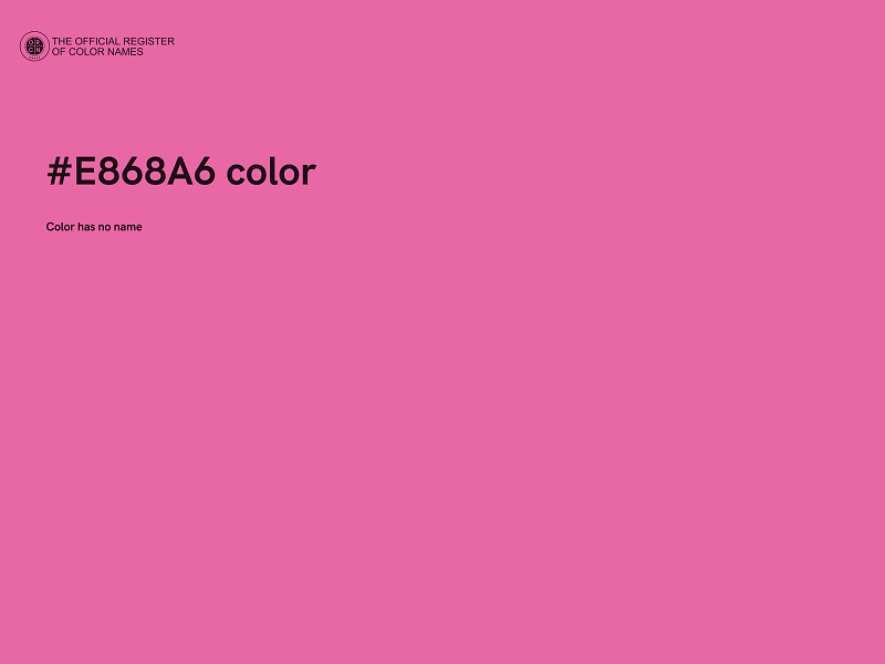 #E868A6 color image