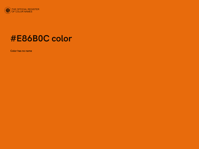 #E86B0C color image