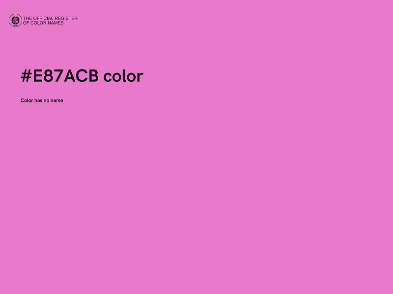 #E87ACB color image