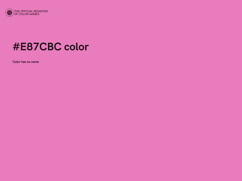 #E87CBC color image