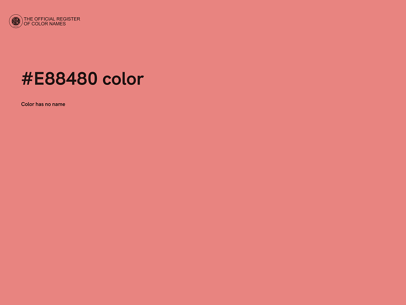 #E88480 color image