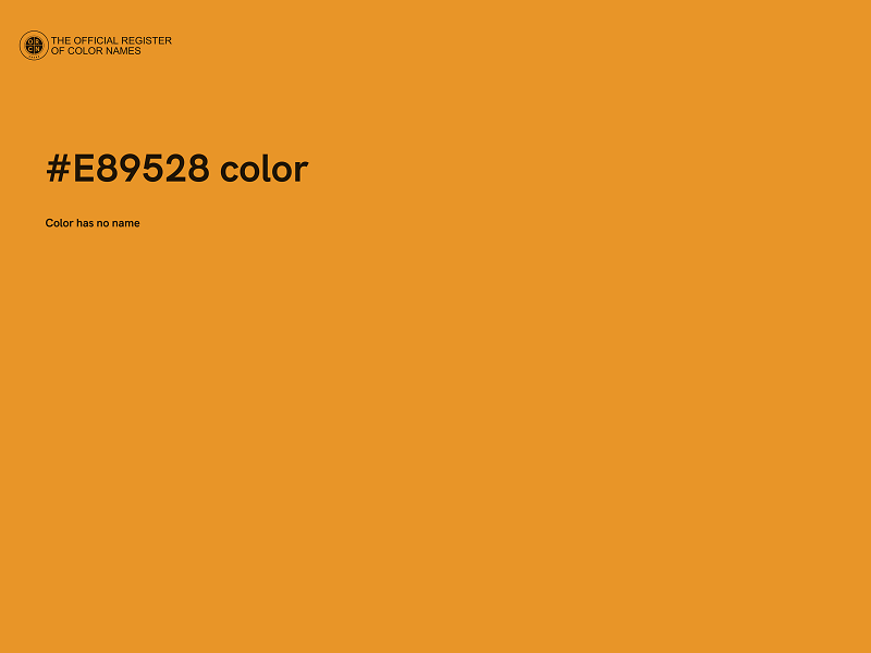 #E89528 color image