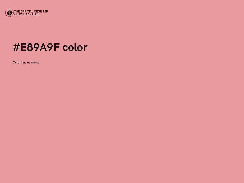 #E89A9F color image