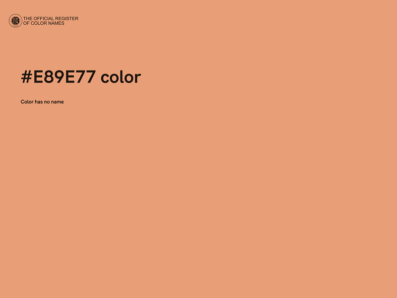 #E89E77 color image