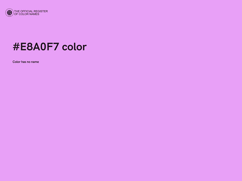 #E8A0F7 color image