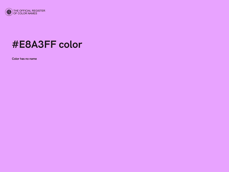 #E8A3FF color image