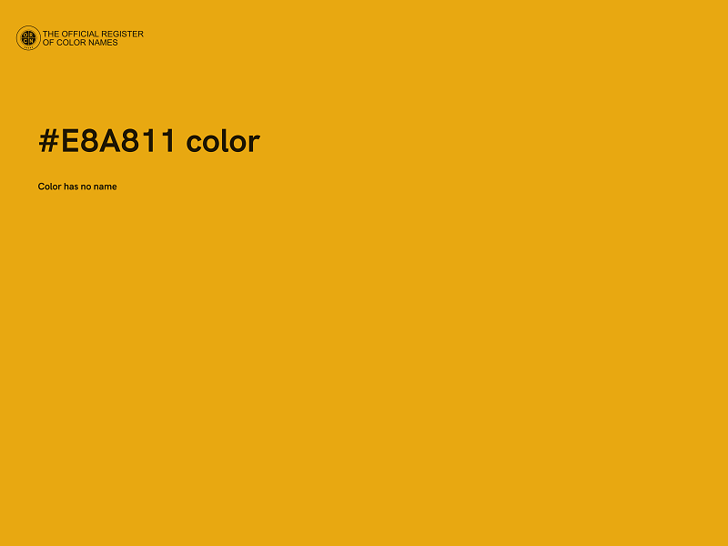 #E8A811 color image