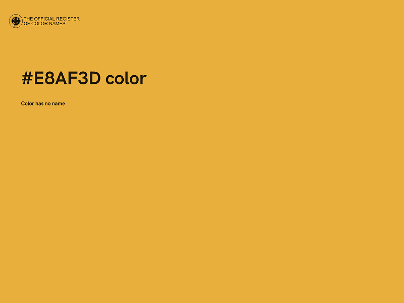 #E8AF3D color image